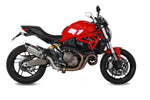 MIVV Suono Muffler Brushed Stainless Steel/Carbon End Cap Ducati Monster 821/1200