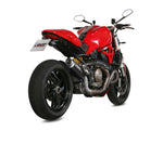 MIVV GP Pro Muffler Steel Black/Stainless Steel End Cap Ducati Monster 1200