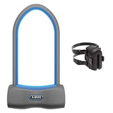 ABUS 84521 Bügelschloss 770A SmartX + USKF Halter - Smartes Fahrradschloss mit Bluetooth und Alarm (100dB) - iOS & Android - ABUS-Sicherheitslevel 15 - Blau - 230 mm Bügelhöhe